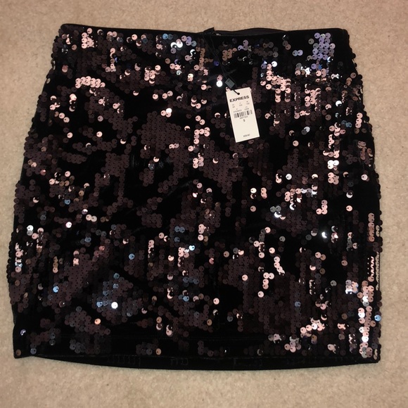 Express Dresses & Skirts - Black sequin skirt